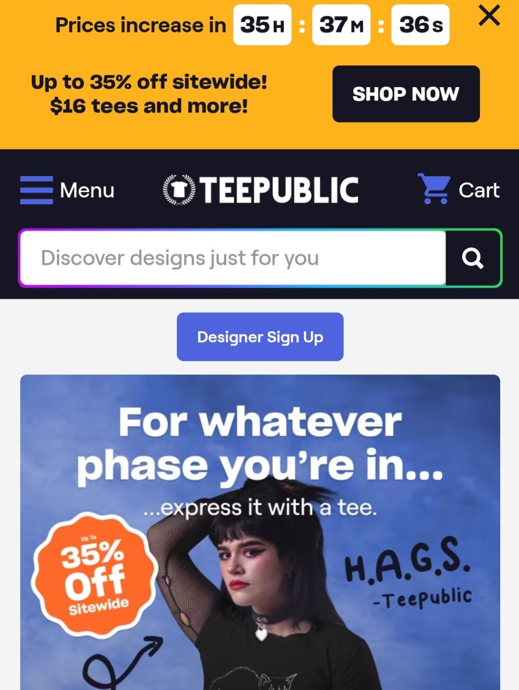 35% Off on&nbsp;Merch!!